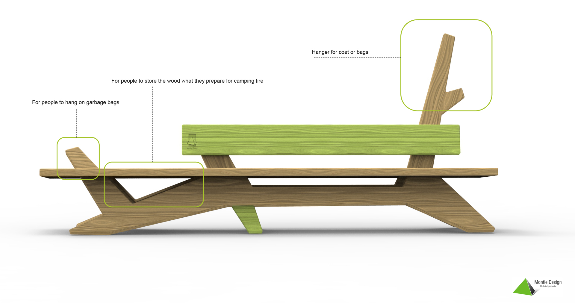 This is the outdoor bench. In order to matches the whole environment 